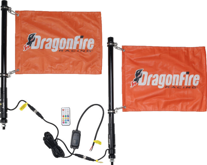 DragonFire Racing 2Ft Spiral Led Whip - Black - UTV/SxS | SxS Parts...