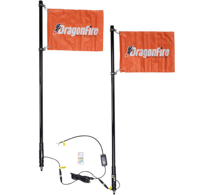 DragonFire Racing 6 Ft Led Whip W/Remote V2 - UTV/SxS | SxS Parts D...